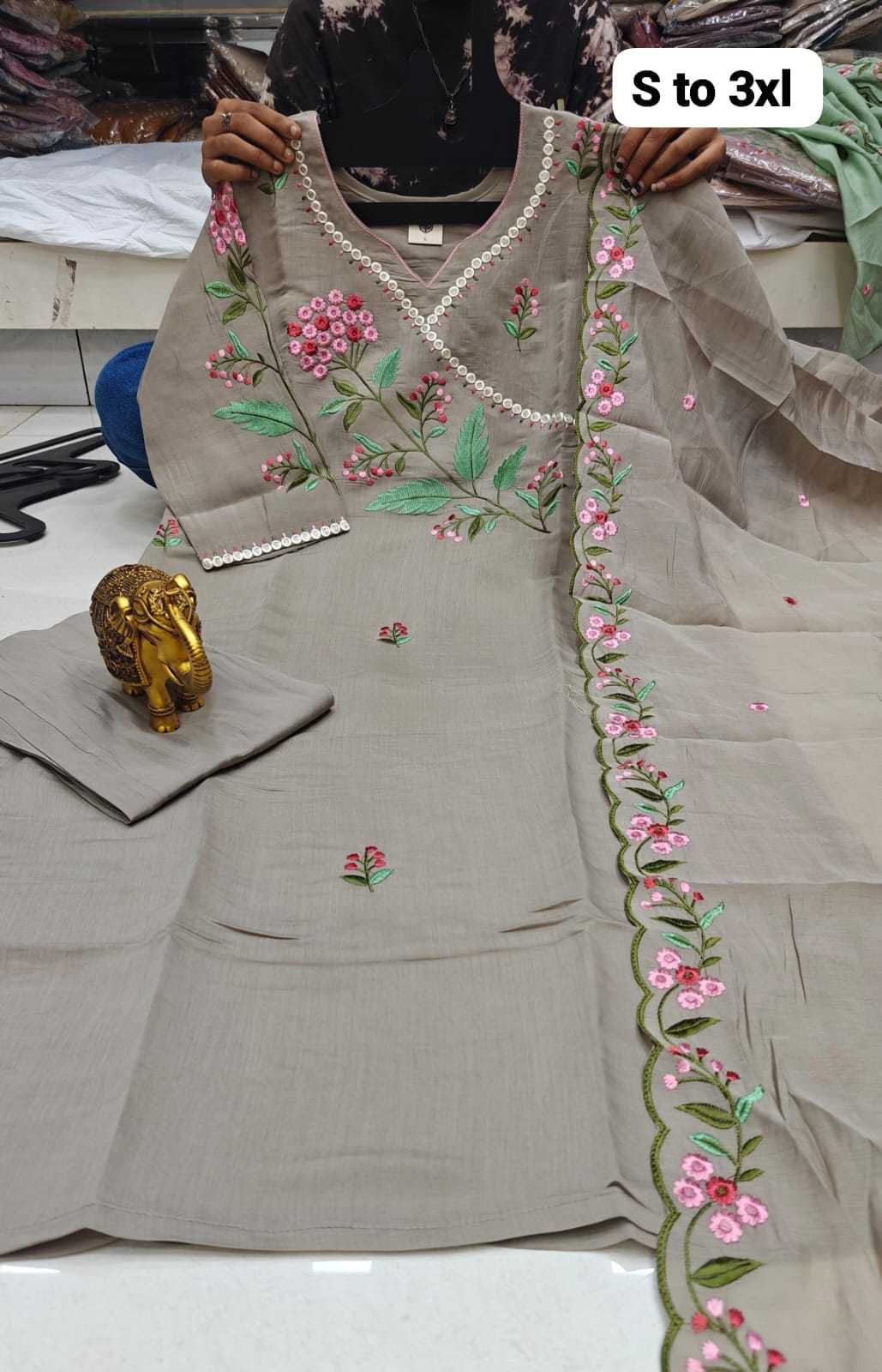 Naarira KESH147 Vinaya Chanderi Soft Designer Kurtis