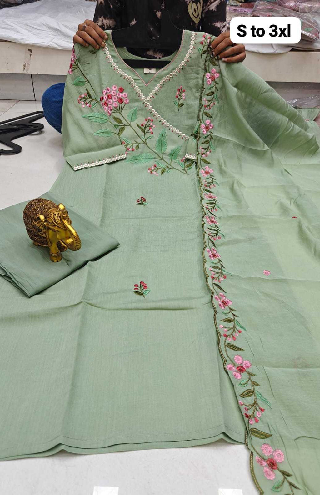 Naarira KESH147 Vinaya Chanderi Soft Designer Kurtis
