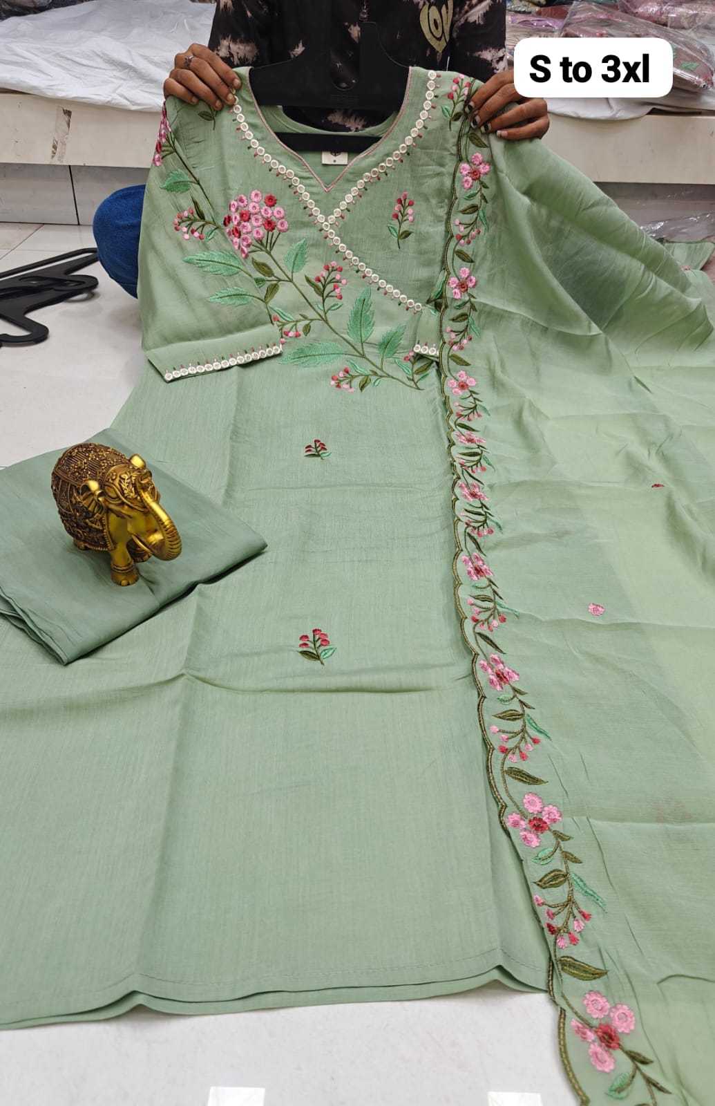Naarira KESH147 Vinaya Chanderi Soft Designer Kurtis