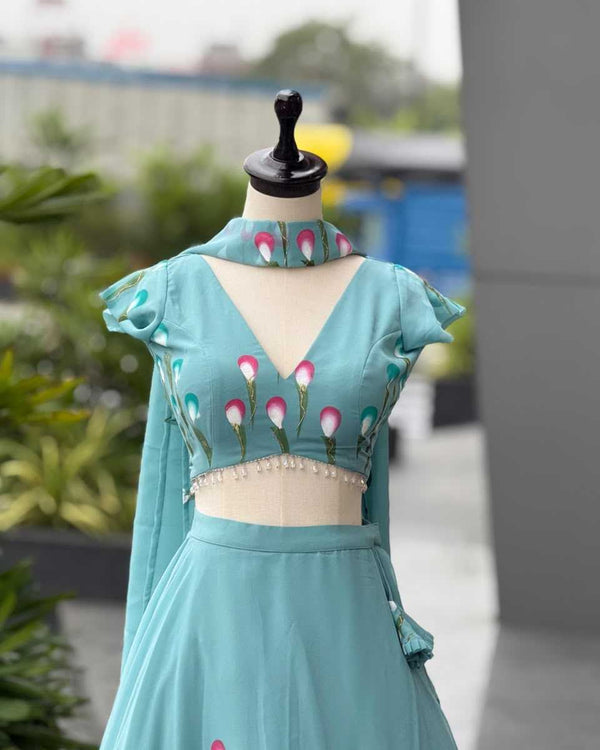 Naarira KESH154 345 Georgette Fancy Lehenga - alternate view