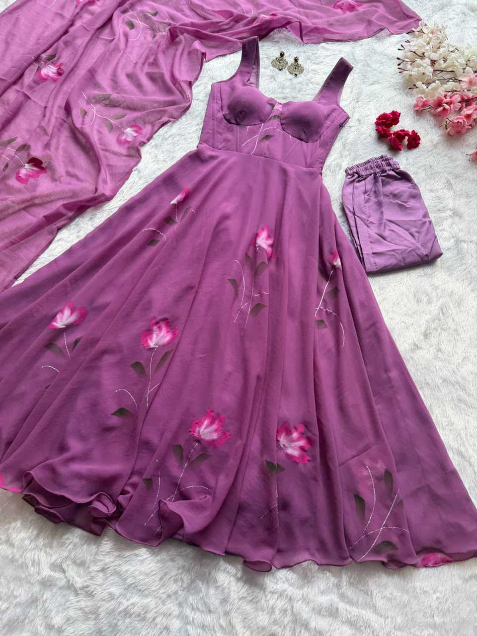 Naarira KESH154 353 Georgette Fancy Gowns
