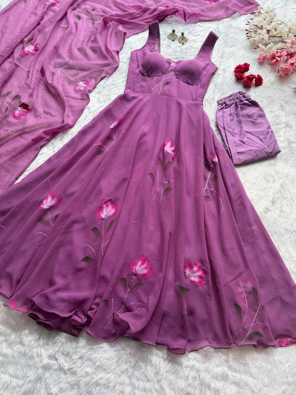 Naarira KESH154 353 Georgette Fancy Gowns