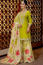 Naarira KESH158 8011 Chinon Embroidery Suit