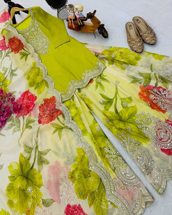 Naarira KESH158 8011 Chinon Embroidery Suit