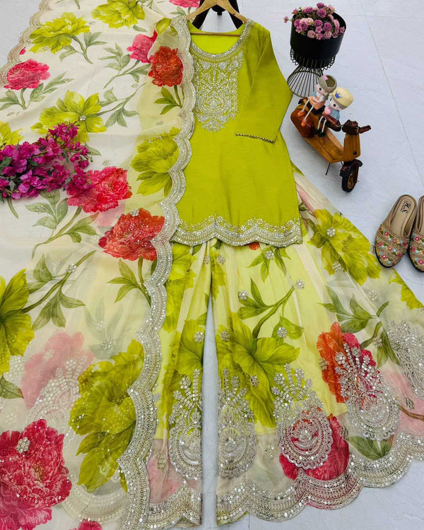 Naarira KESH158 8011 Chinon Embroidery Suit - alternate view