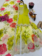 Naarira KESH158 8011 Chinon Embroidery Suit