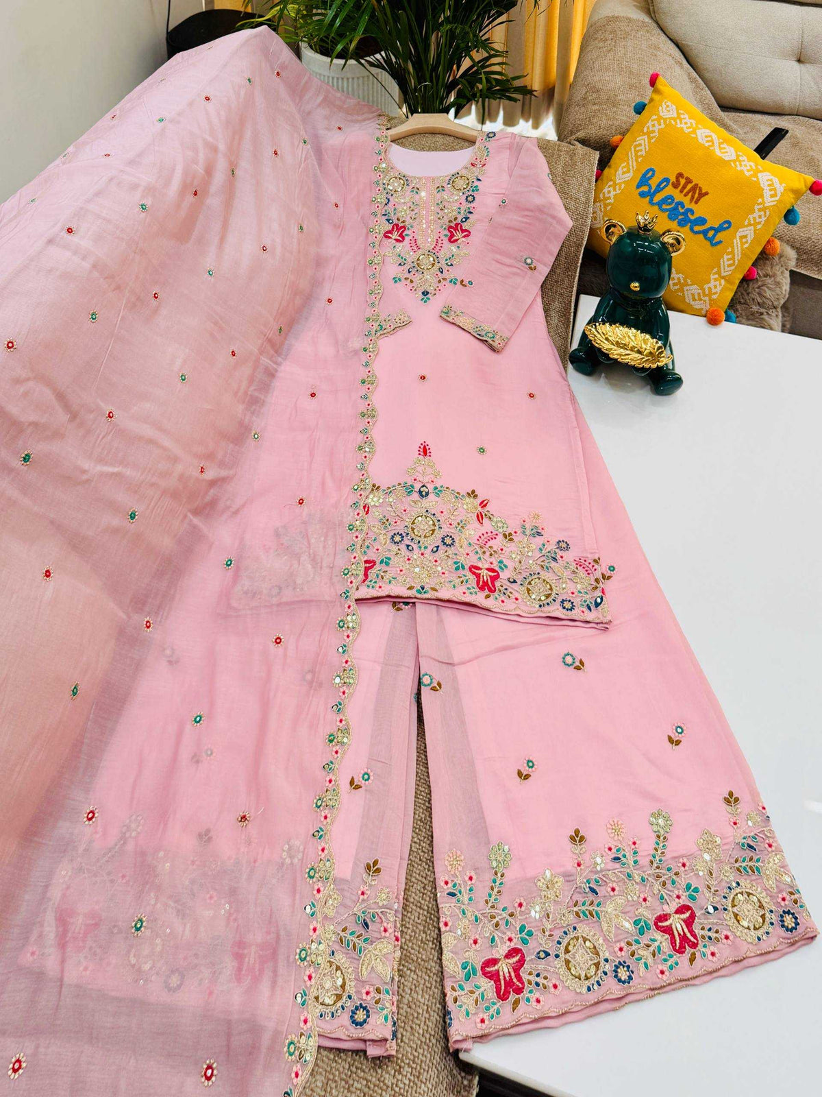 Naarira Chanderi Cotton Sharara Salwar Suit