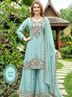 Naarira Chanderi Cotton Sharara Salwar Suit