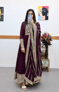 Naarira Faux Georgette Embroidery Gowns