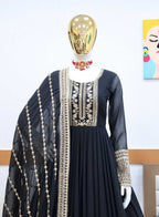 Naarira Faux Georgette Embroidery Gowns