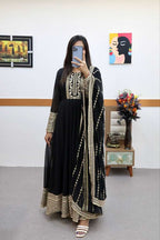 Naarira Faux Georgette Embroidery Gowns