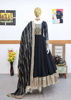 Naarira Faux Georgette Embroidery Gowns