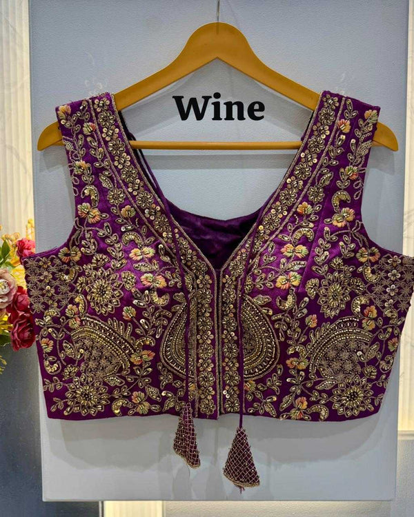 Naarira Pure Silk V-Neck Blouses - alternate view