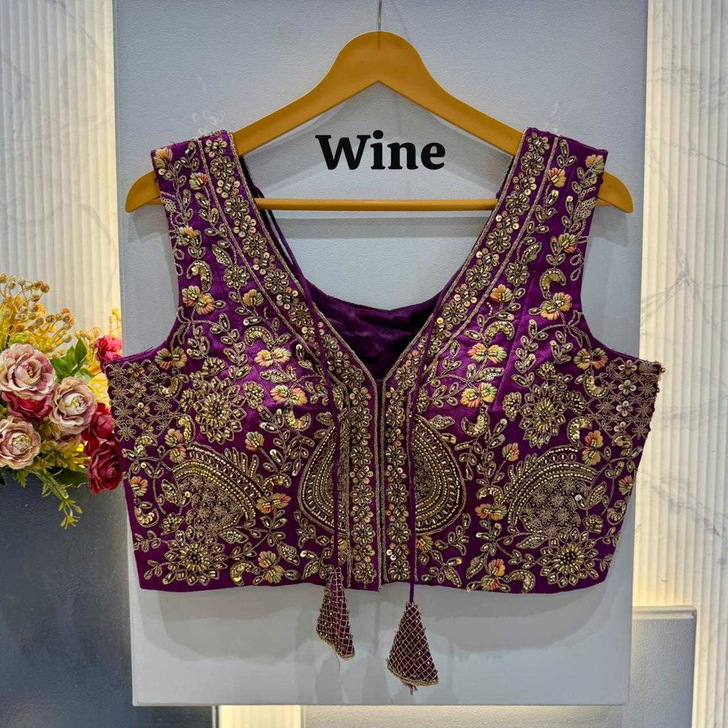Naarira Pure Silk V-Neck Blouses