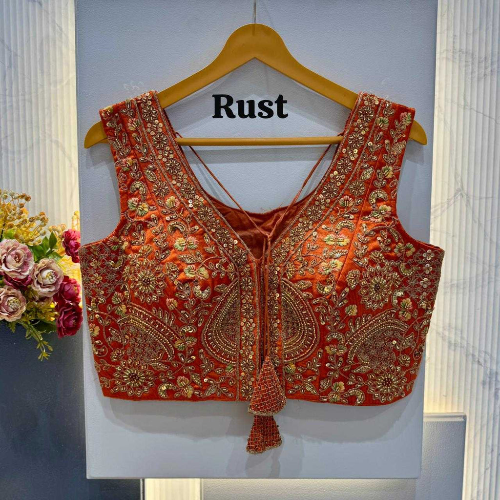 Naarira Pure Silk V-Neck Blouses