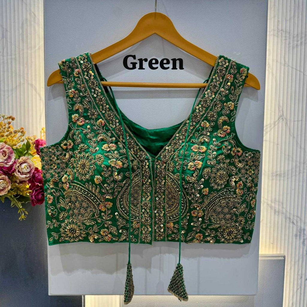 Naarira Pure Silk V-Neck Blouses