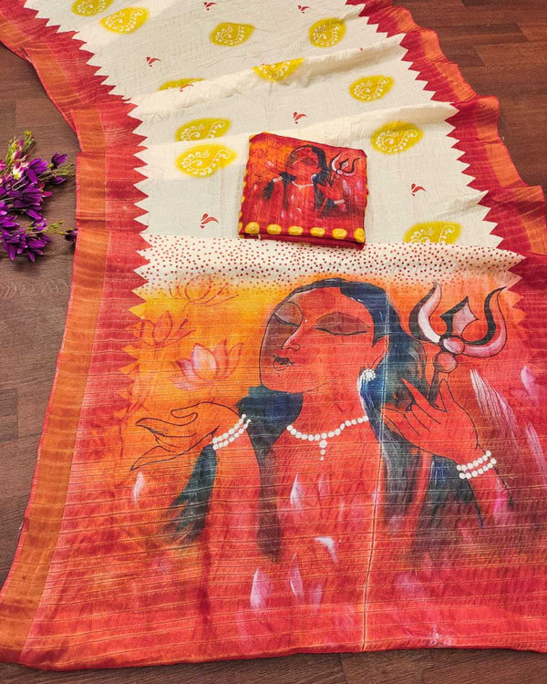 Naarira KESH183 Medha Tussar Silk Soft Silk Sarees - alternate view