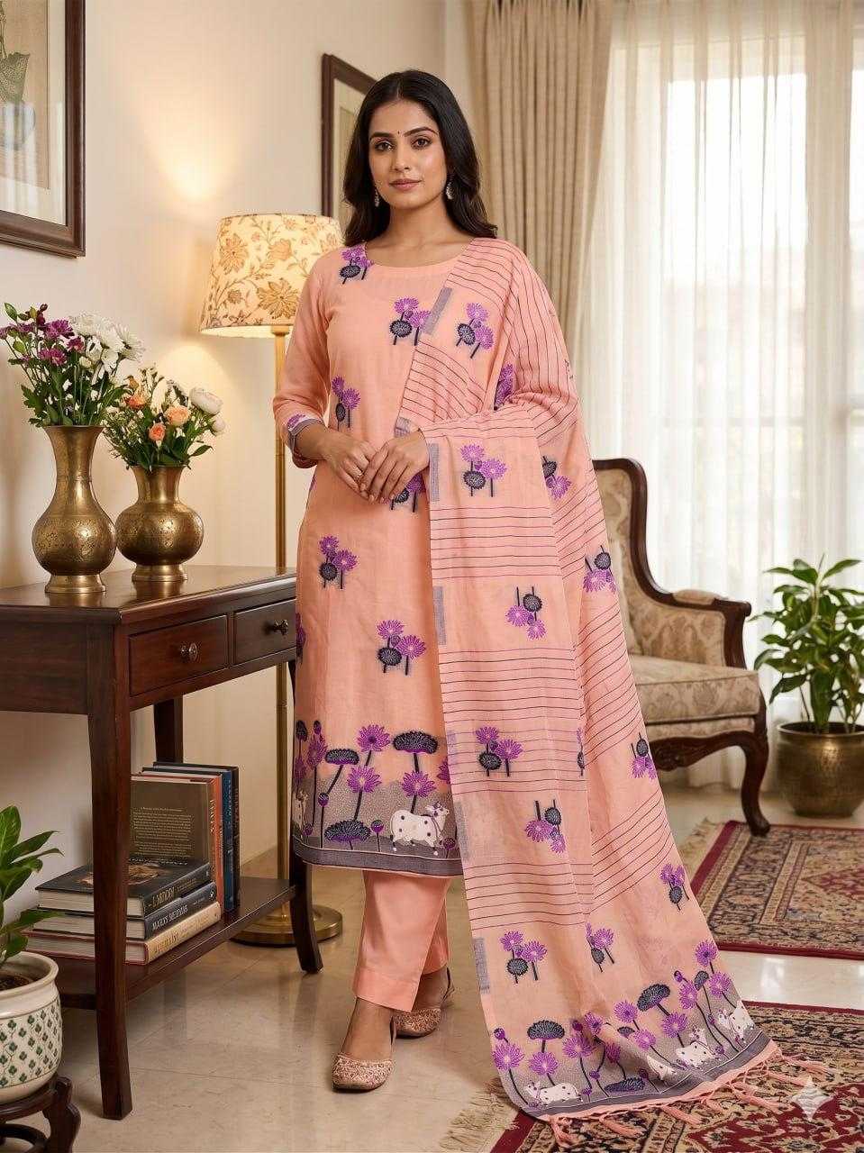 Naarira Ahalya Vol 11 Cotton Jamdani Suit