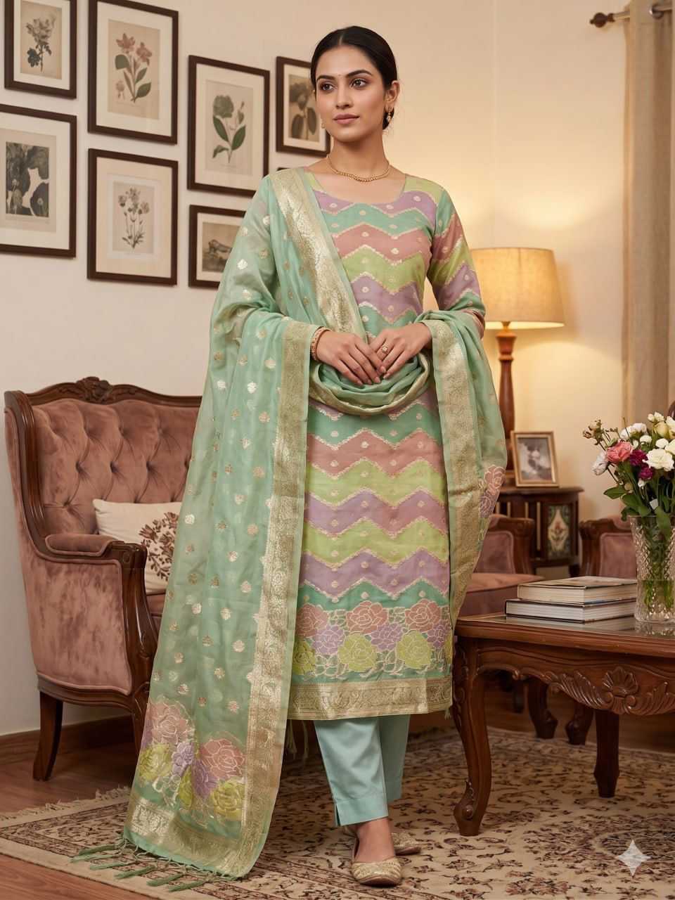 Naarira Akshayaa Organza Ladies Suit