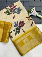 Naarira Akruthi Soft Dola Printed Sarees