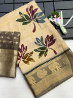 Naarira Akruthi Soft Dola Printed Sarees