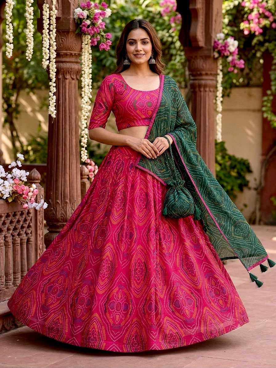 Naarira Aarohi Soft Kota Doria Designer Lehenga