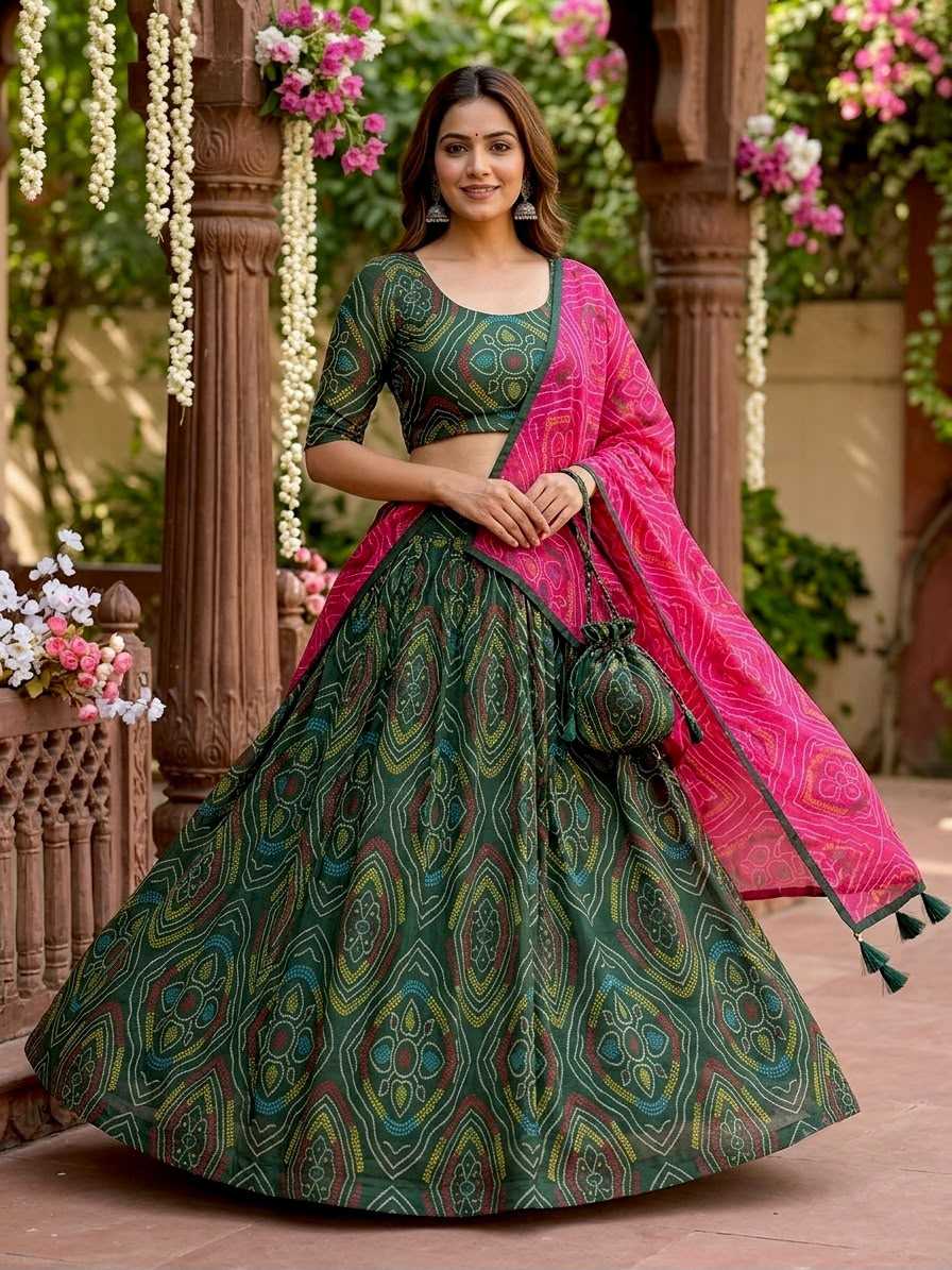 Naarira Aarohi Soft Kota Doria Designer Lehenga