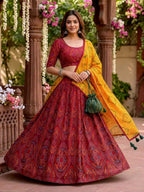 Naarira Aarohi Soft Kota Doria Designer Lehenga