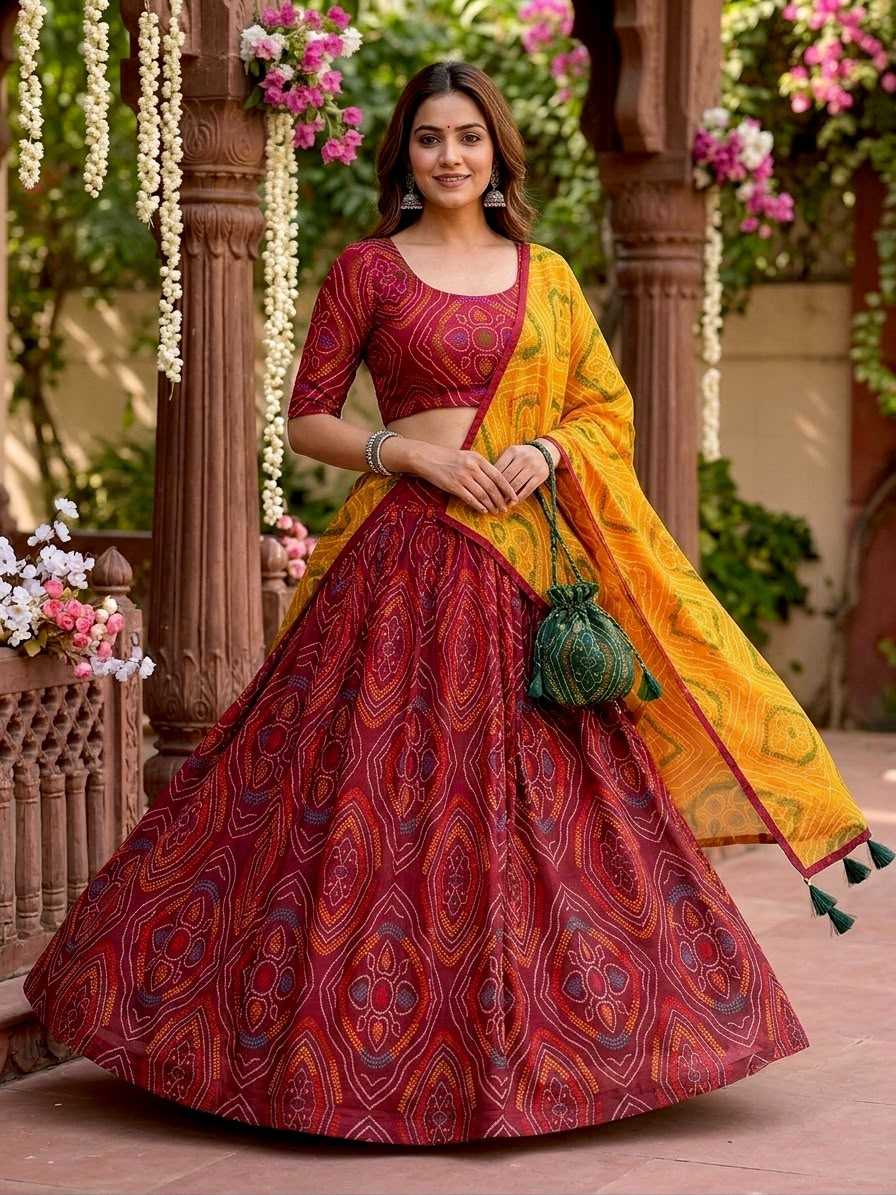 Naarira Aarohi Soft Kota Doria Designer Lehenga