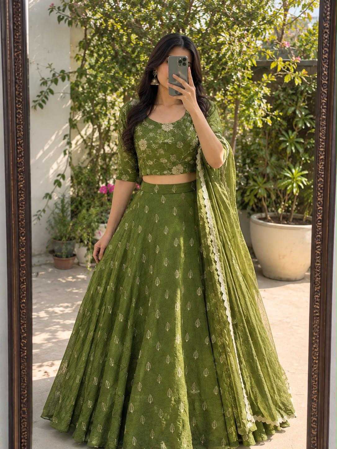 Naarira Rangoli Silk Designer Lehenga
