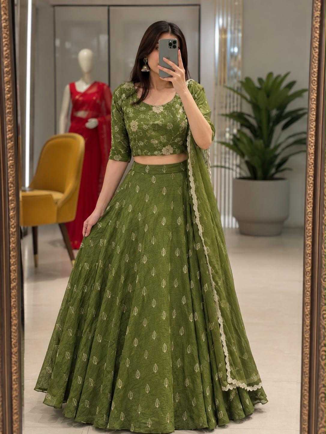 Naarira Rangoli Silk Designer Lehenga
