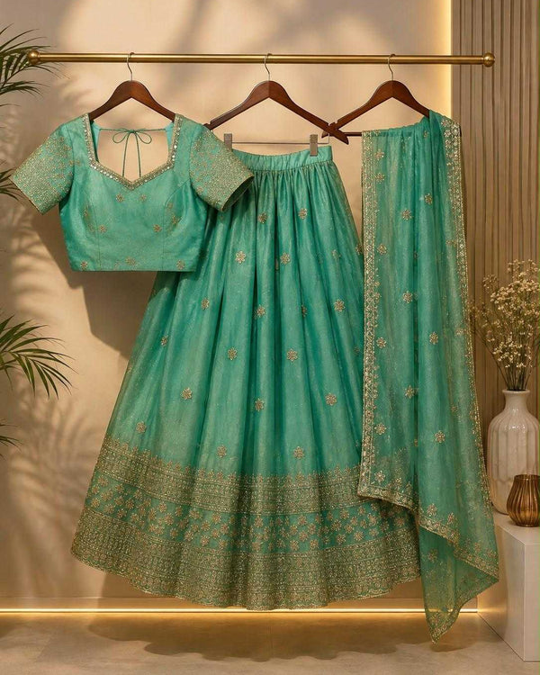 Naarira Space Silk Fancy Lehenga - alternate view