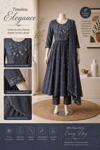 Naarira DRISHTI Chanderi Cotton Festive Kurti