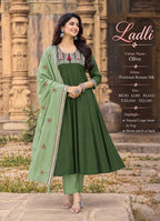Naarira KESH210 LADLI Heavy Roman Silk Designer Kurtis