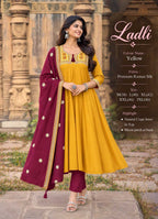 Naarira KESH210 LADLI Heavy Roman Silk Designer Kurtis