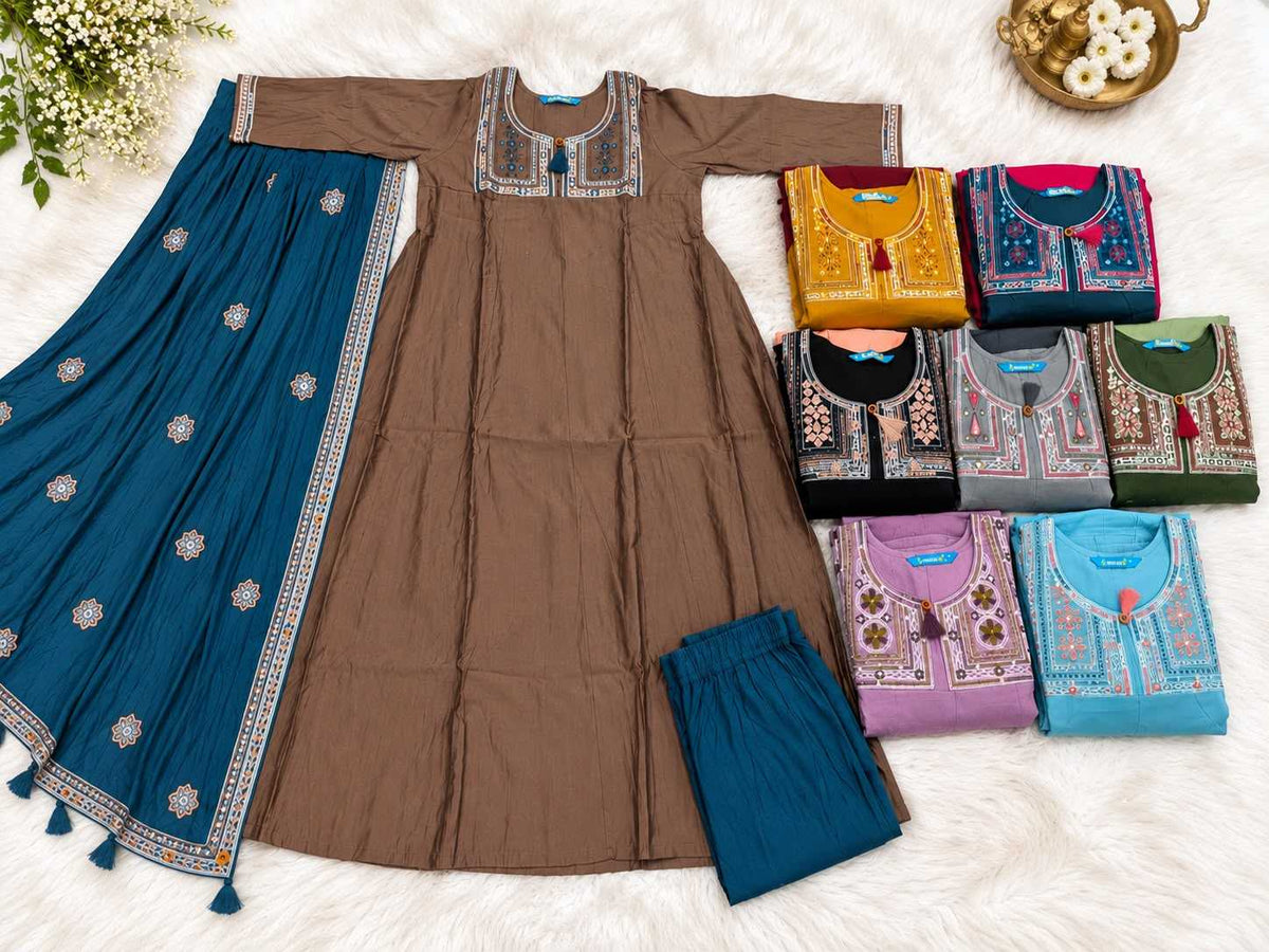 Naarira KESH210 LADLI Heavy Roman Silk Designer Kurtis
