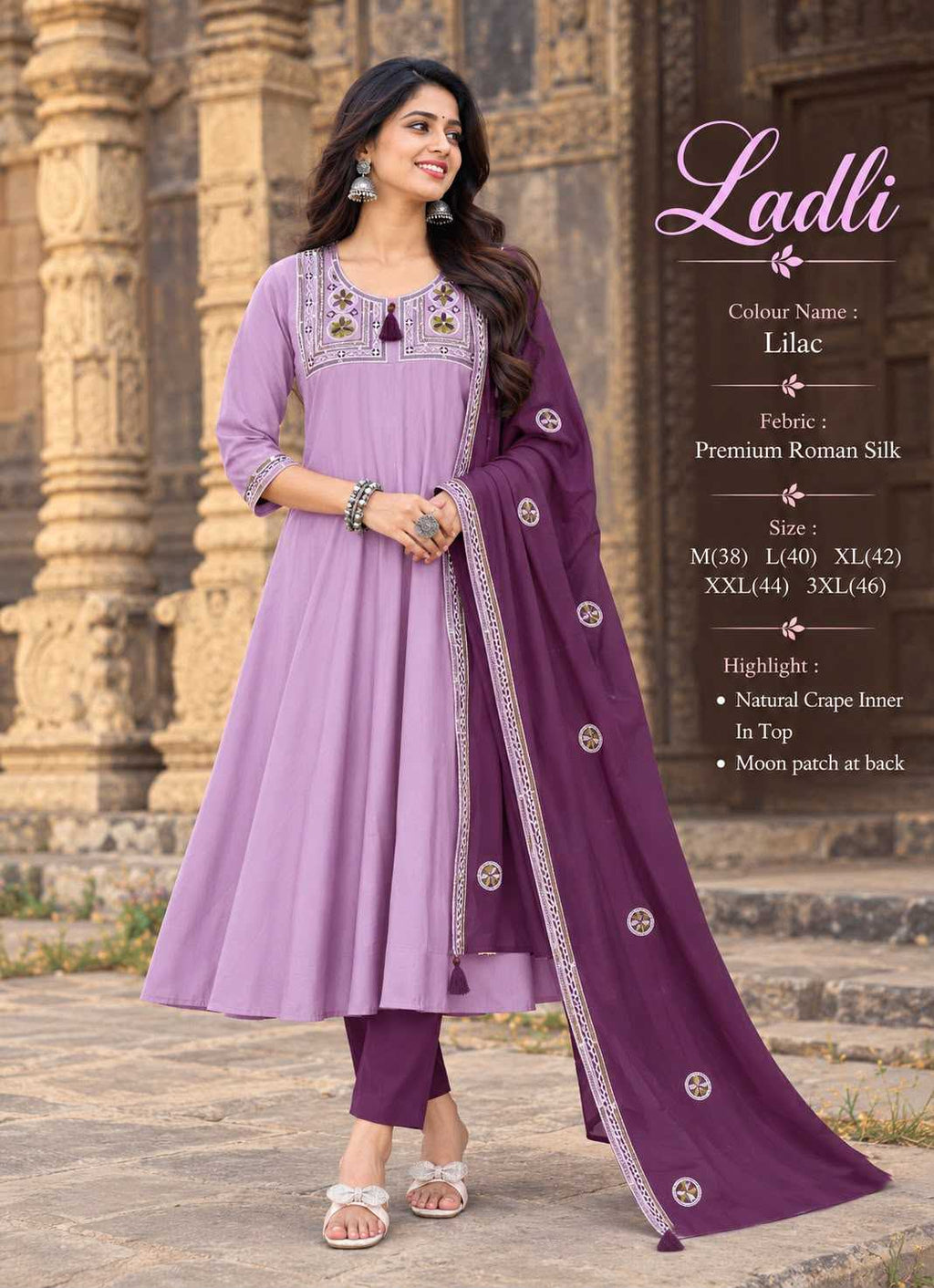 Naarira KESH210 LADLI Heavy Roman Silk Designer Kurtis