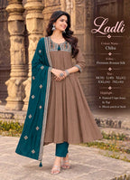 Naarira KESH210 LADLI Heavy Roman Silk Designer Kurtis