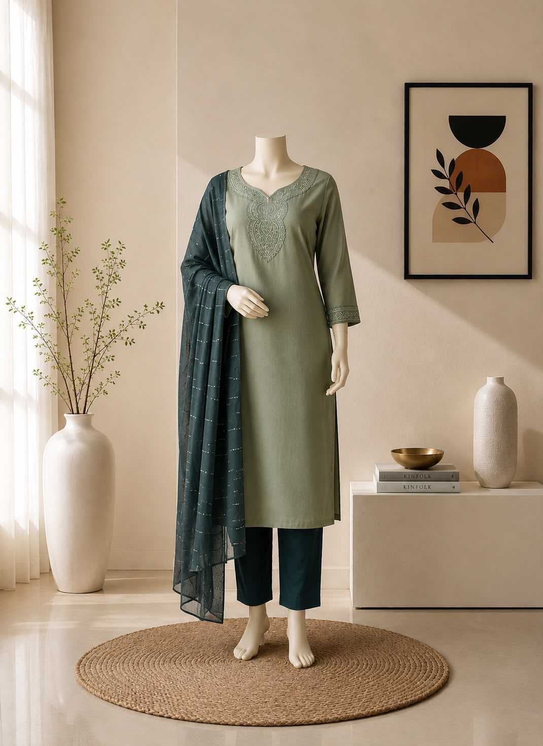 Naarira NIDHI Heavy Roman Silk Festive Kurti