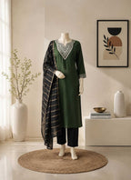 Naarira NIDHI Heavy Roman Silk Festive Kurti