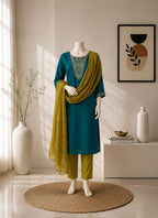 Naarira NIDHI Heavy Roman Silk Festive Kurti