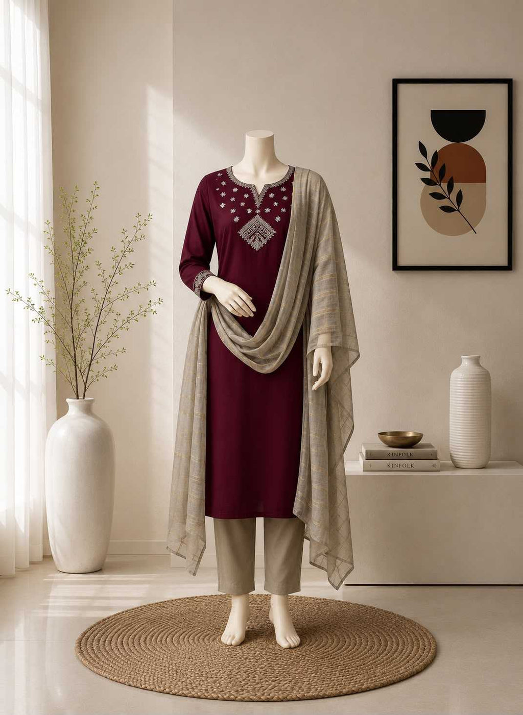 Naarira NIDHI Heavy Roman Silk Festive Kurti