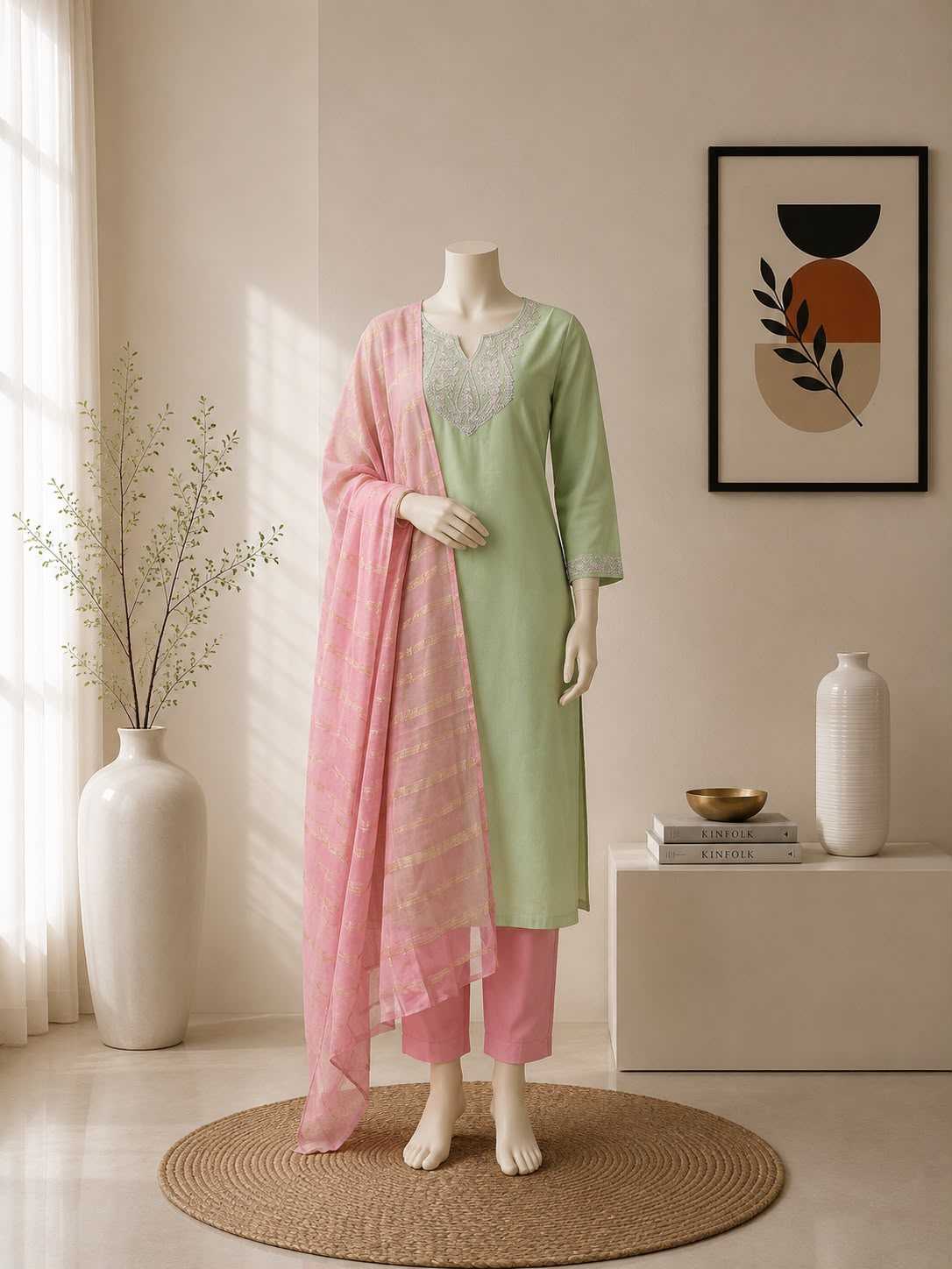 Naarira NIDHI Heavy Roman Silk Festive Kurti