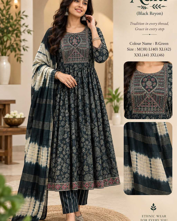 Naarira KESH218 ADITI Rayon Cotton Designer Kurtis - alternate view