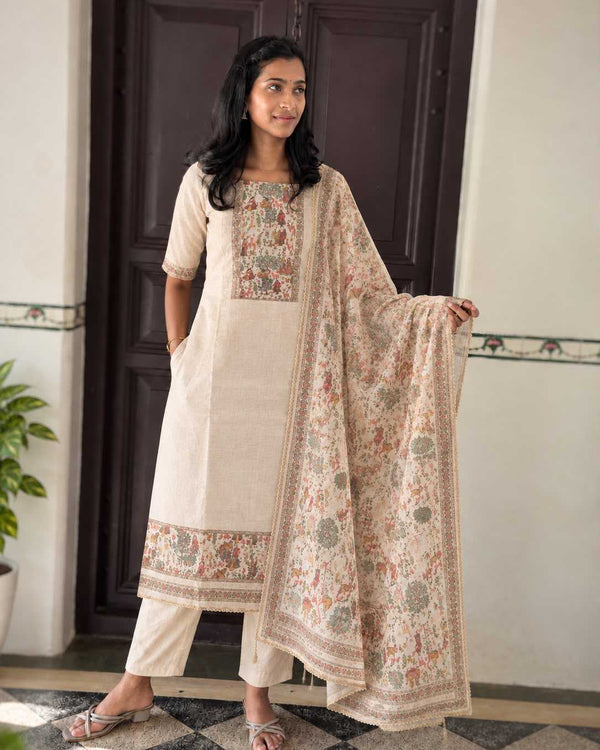 Naarira KESH218 Delicate Linen Party Wear Kurtis - alternate view
