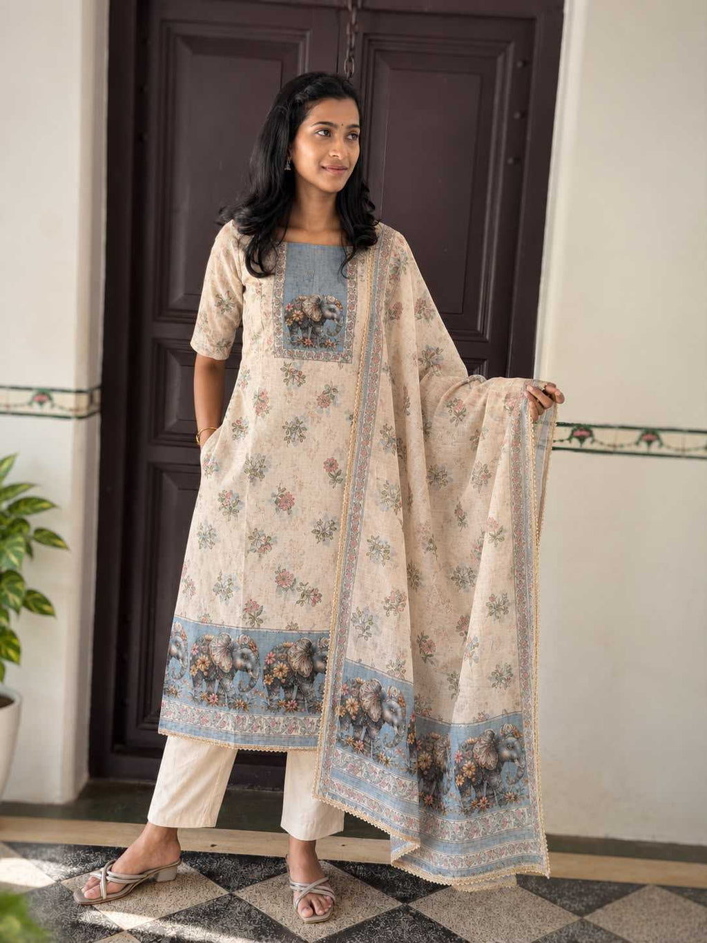 Naarira KESH218 Delicate Linen Party Wear Kurtis
