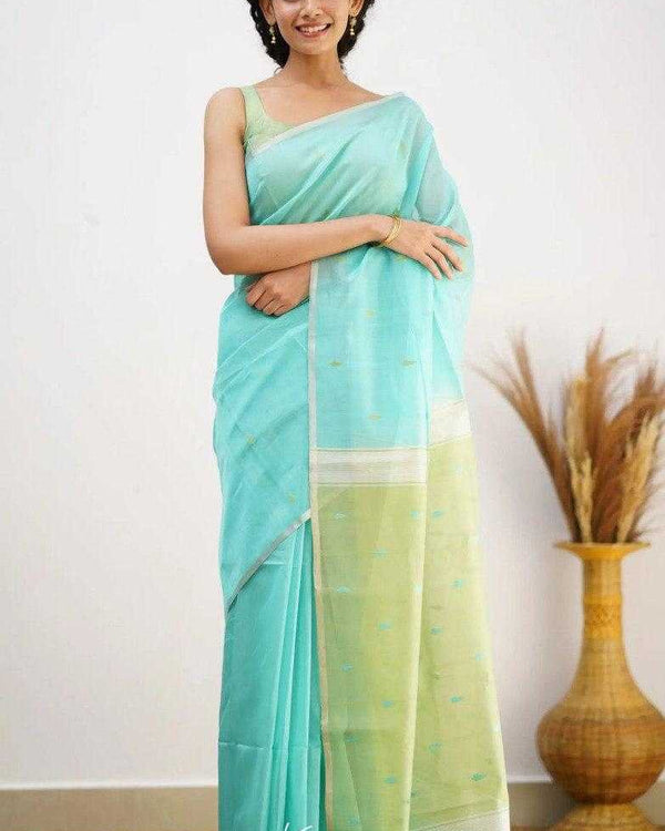 Naarira Soft Cotton Designer Sarees - alternate view