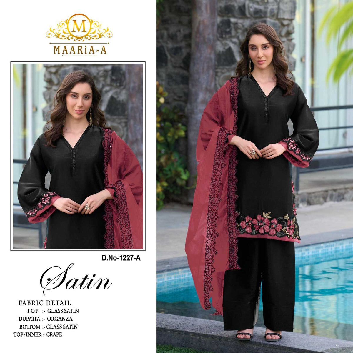Naarira Satin Ladies Suit