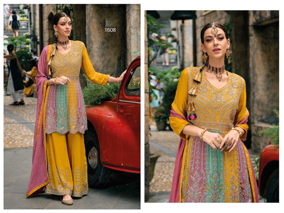 Naarira Ebaa 1608 Chinon Embroidery Suit