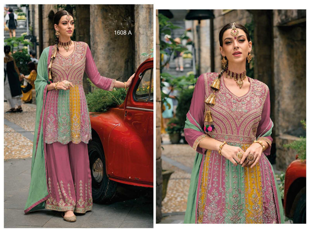 Naarira Ebaa 1608 Chinon Embroidery Suit